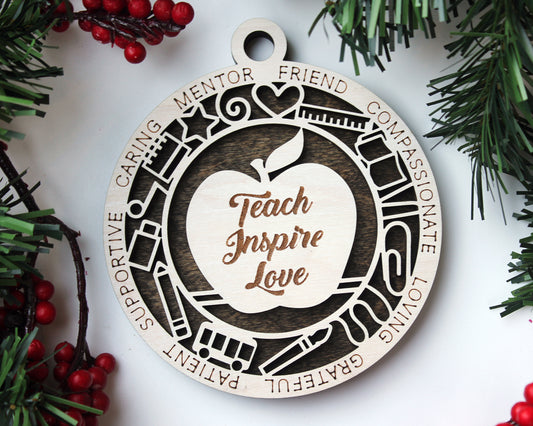 Teacher Apple Ornament