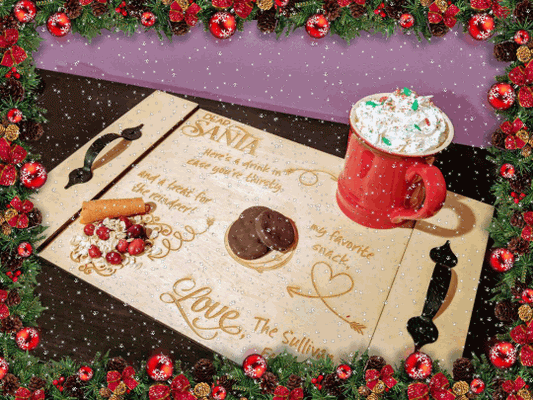 Personalized Santa Cookie Trays