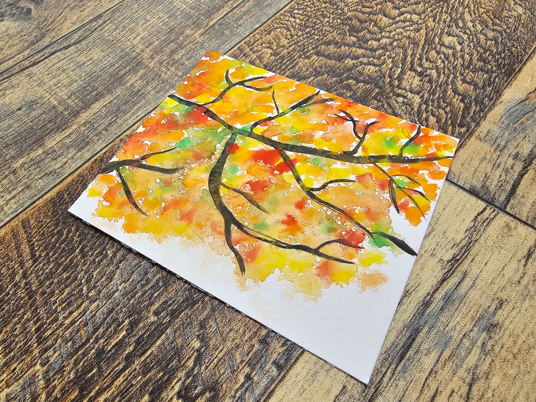Tutorial Tuesday: 10-Minute Watercolor Autumn Leaves