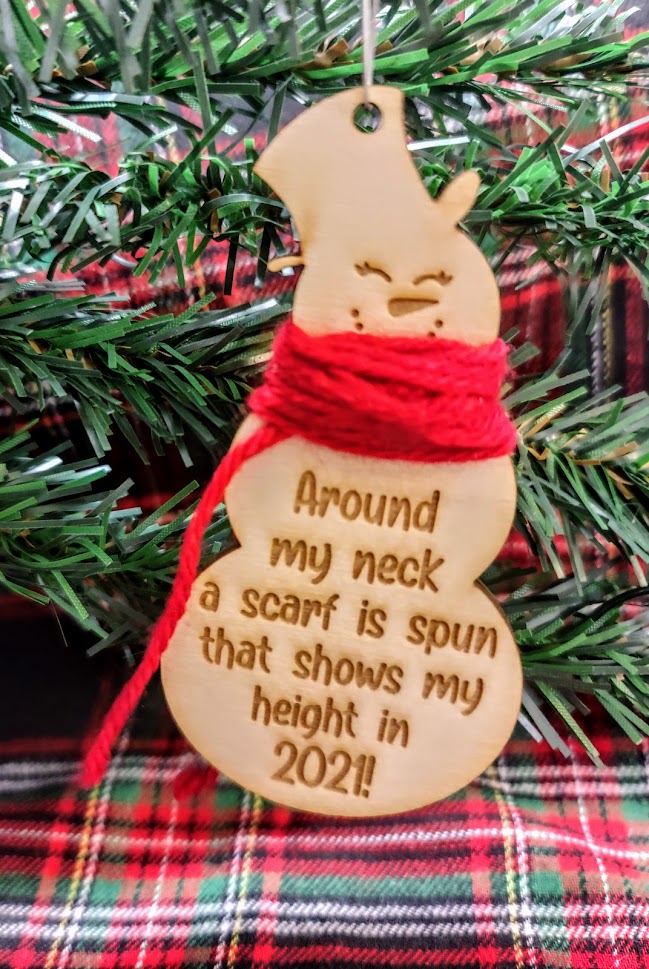 Snowman Height Ornament