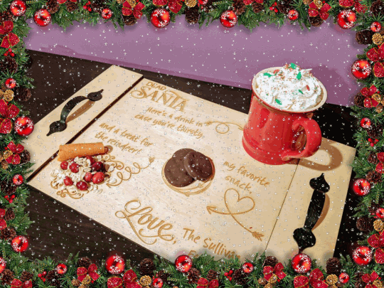 Personalized Santa Cookie Trays